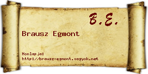 Brausz Egmont névjegykártya